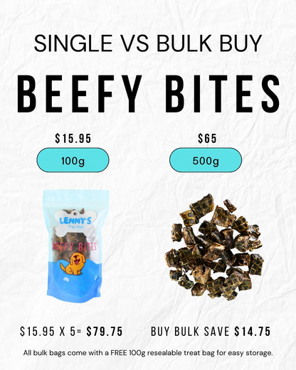 Bulk buy dog treats beefy bites