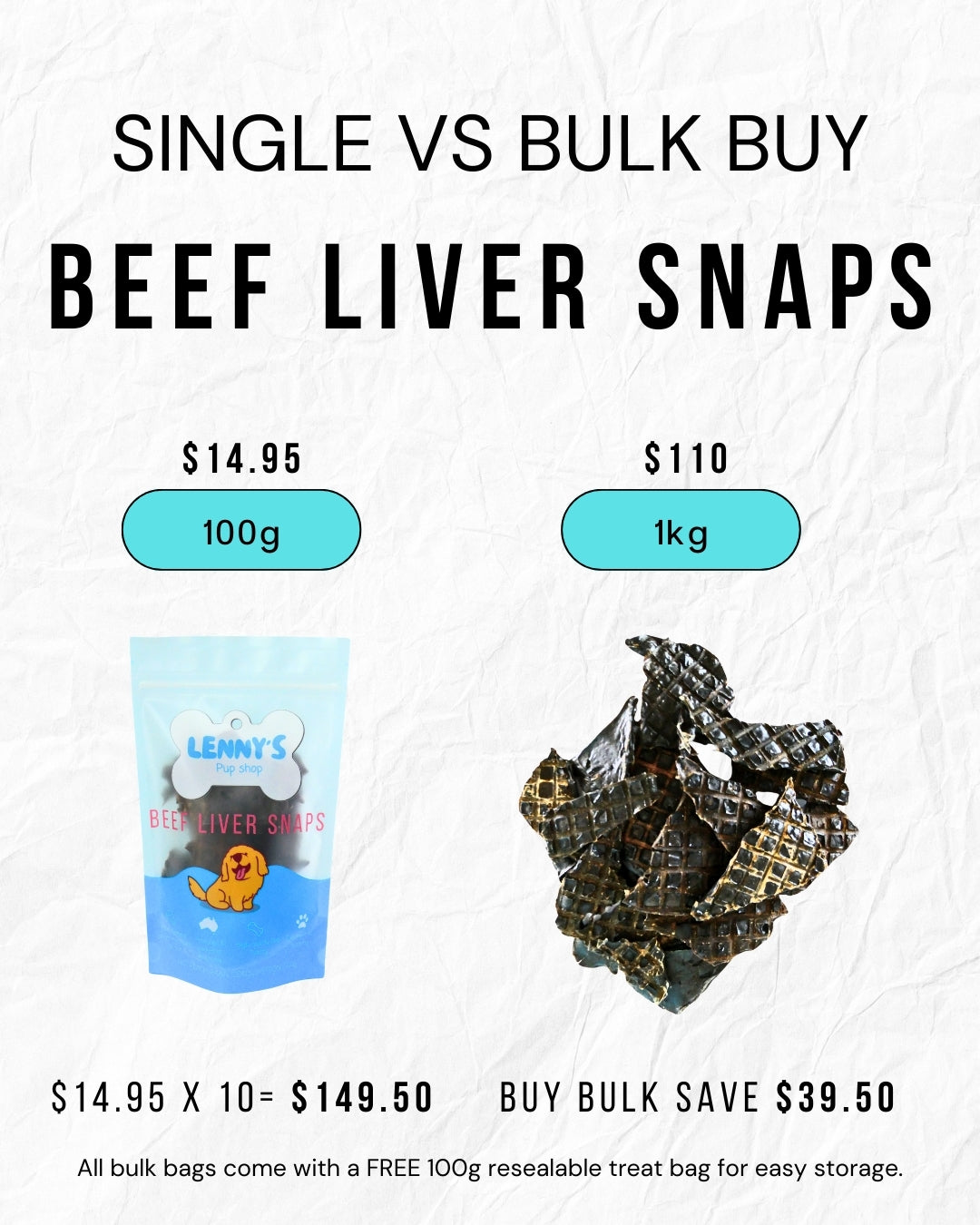 Bulk buy dog treats beef liver snaps