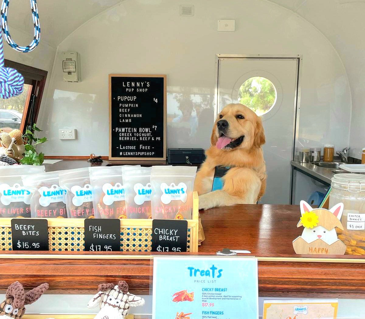 Lenny’s Pup Shop team, Melissa and Josh